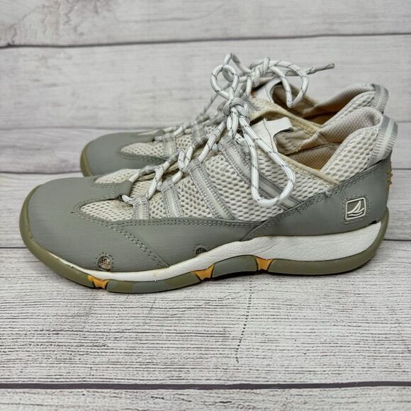Sperry Gray White Boat‎ Shoes woomen's size 6 - Picture 1 of 6